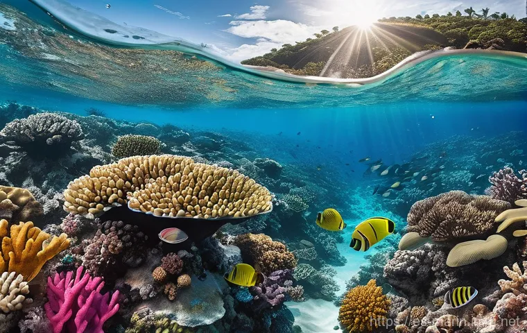 해양 환경과 생태계 - **Prompt:** An inspiring and majestic scene showcasing several endangered marine animals in a health...