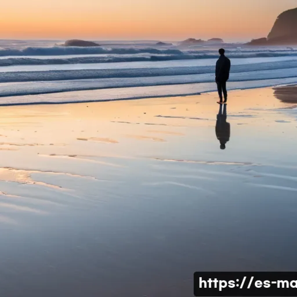 해양 파동 및 조석 - **"The Constant Pulse of the Ocean: A Personal Ritual"**
    A wide shot of a serene, beautiful Span...